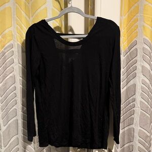 Athleta Black Open Cut Out Back Top